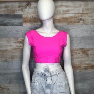12. Free People Cap Sleeve Sports Tank hot pink small
